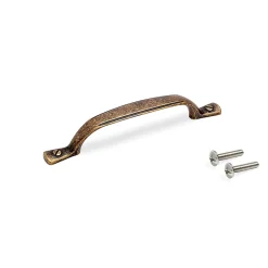 Emuca Poignée pour meubles Nairobi, L139mm, entraxe 96mm, Zamak, Bronze