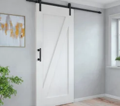 Emuca Poignée pour portes coulissantes en bois Pasadena, Longueur 240 mm, entraxe 180 mm, Acier, Noir texturé