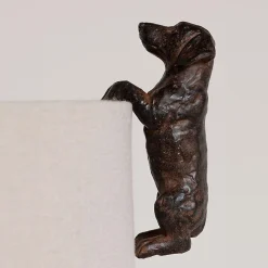 Ensemble 2 suspensions chiens résine 9x6x5cm