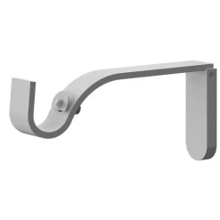 Ensemble barre à rideau industriel extensible blanc Anafi GoodHome L. 120/210 x Ø16/19 cm