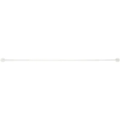 Ensemble barre à rideau industriel extensible blanc Anafi GoodHome L. 50/80 cm