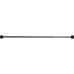 Ensemble barre à rideau industriel extensible noir Araxos GoodHome L. 50/80 cm