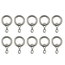 Ensemble d'anneaux GoodHome 10 mm en nickel brossé Nisis