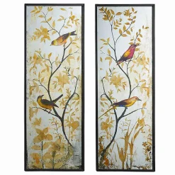 Ensemble de miroirs oiseaux 44x4x120cm
