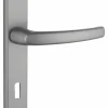 Ensemble de poignées pour porte de chambre Sultane trou de clé, carré 7mm, entr'axes 165mm, argent - THIRARD