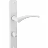 Ensemble de poignées pour porte intérieure Hebe à condamnation, carré 7mm, entr'axes 195mm, laqué blanc - THIRARD