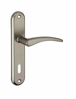Ensemble de poignées pour porte de chambre Vesta trou de clé, carré 7mm, entr'axes 165mm, noir - THIRARD