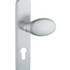 Ensemble de poignées pour porte palière Sultane trou de cylindre, carré 7mm, entr'axes 195mm, argent - THIRARD