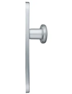 Ensemble de poignées pour porte palière Sultane trou de cylindre, carré 7mm, entr'axes 195mm, argent - THIRARD