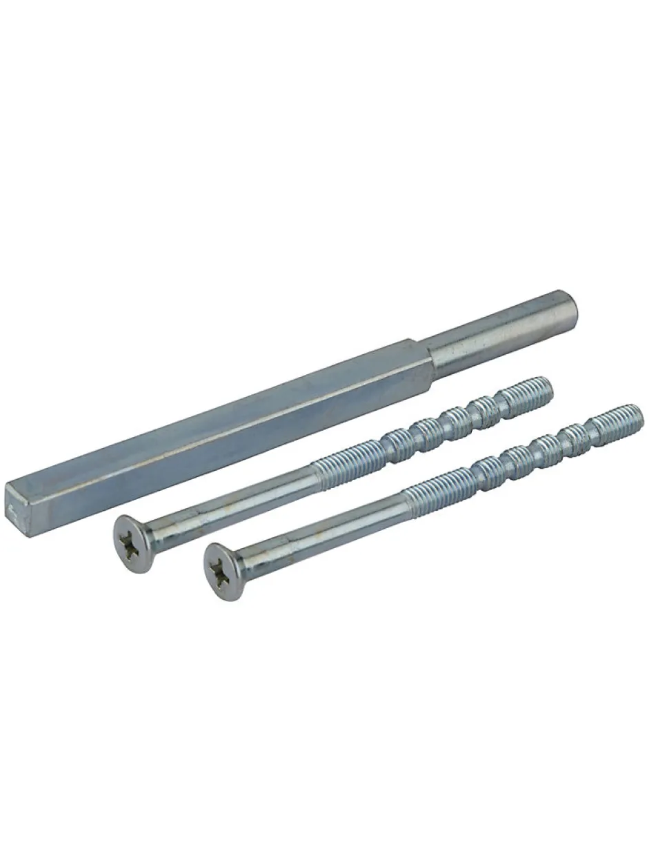 Ensemble de poignées pour porte palière Sultane trou de cylindre, carré 7mm, entr'axes 195mm, argent - THIRARD