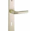 Ensemble de poignées pour porte intérieure Picardie trou de clé, carré 7mm, entr'axes 195mm, couleur champagne - THIRARD