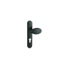 Ensemble de poignées pour porte palière Sultane trou de cylindre, carré 7mm, entr'axes 195mm, anthracite - THIRARD