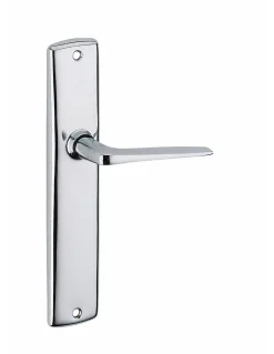 Ensemble de poignées pour porte intérieure Demeter sans trou, entr'axes 195mm, chromé - SP