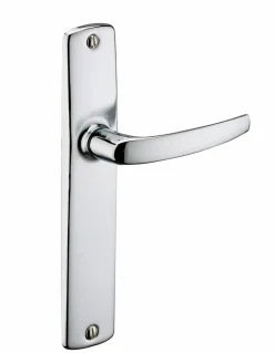 Ensemble de poignées pour porte intérieure Abbeville sans trou, carré 7mm, entr'axes 165mm, chromé - THIRARD