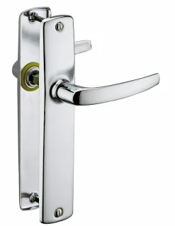 Ensemble de poignées pour porte intérieure Abbeville sans trou, carré 7mm, entr'axes 165mm, chromé - THIRARD