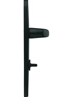 Ensemble de poignées pour salle de bain/toilette Sultane à condamnation, carré 7mm, entr'axes 195mm, noir - THIRARD