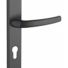 Ensemble de poignées pour porte d'entrée Sultane trou de cylindre, carré 7mm, entr'axes 195mm, noir - THIRARD