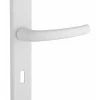 Ensemble de poignées pour porte de chambre Sultane trou de clé, carré 7mm, entr'axes 195mm, blanc - THIRARD