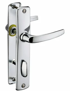 Ensemble de poignées pour porte intérieure Abbeville à condamnation clé, carré 7mm, entr'axes 165mm, chromé - THIRARD