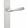 Ensemble de poignées pour porte intérieure Pelope sans trou, carré 7mm, entr'axes 195mm, argent - THIRARD