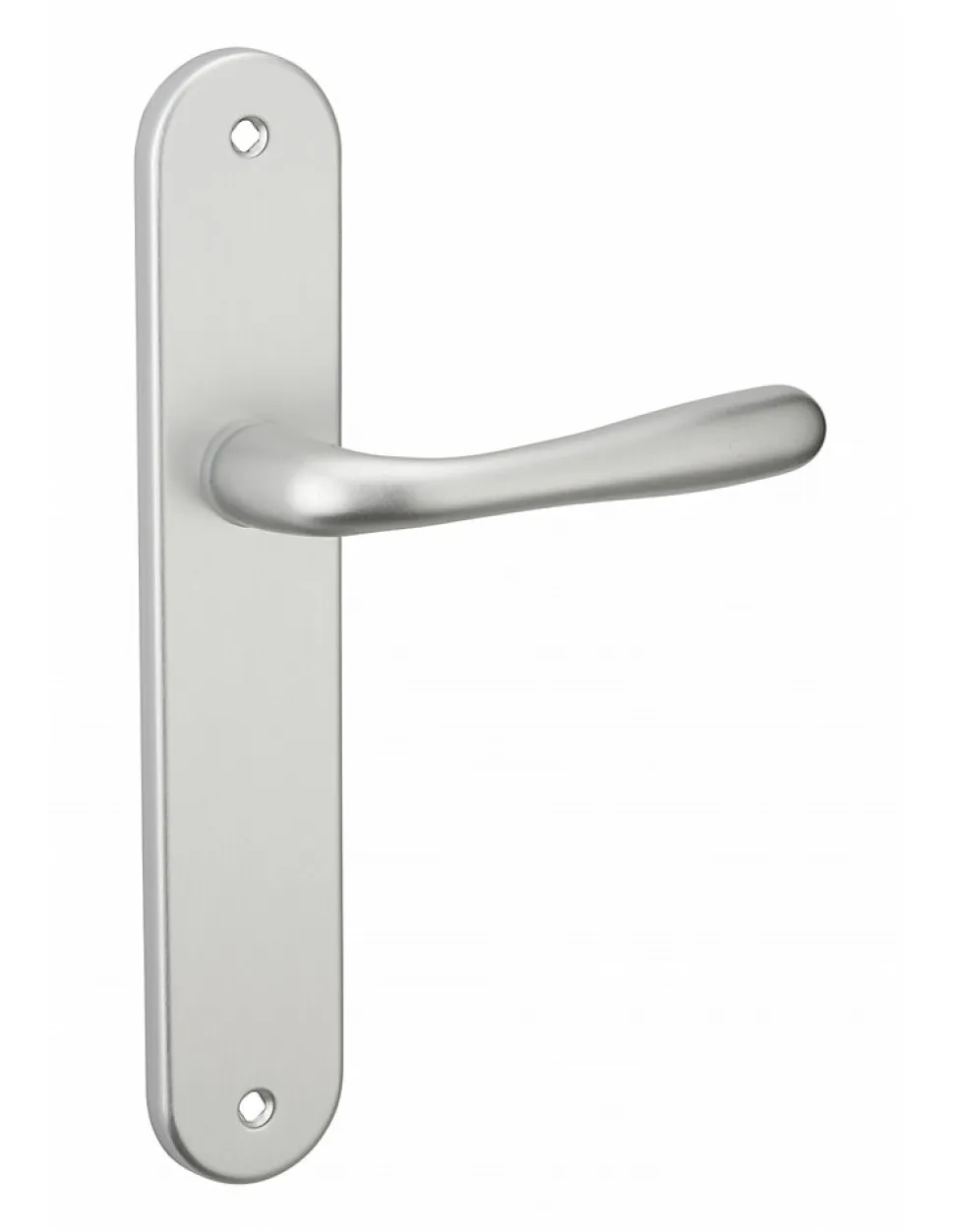 Ensemble de poignées pour porte intérieure Pelope sans trou, carré 7mm, entr'axes 195mm, argent - THIRARD