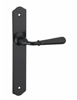 Ensemble de poignées pour porte intérieure Charon sans trou, carré 7mm, entr'axes 195mm, acier patiné - THIRARD