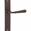 Ensemble de poignées pour porte intérieure Charon sans trou, carré 7mm, entr'axes 195mm, acier rouillé - THIRARD