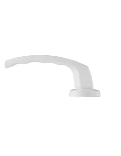Ensemble de poignées pour porte d'entrée palière Sultane trou de cylindre, entr'axes 195mm, blanc - THIRARD