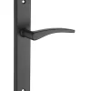 Ensemble de poignées pour porte intérieure Vesta sans trou, carré 7mm, entr'axes 195mm, noir - THIRARD