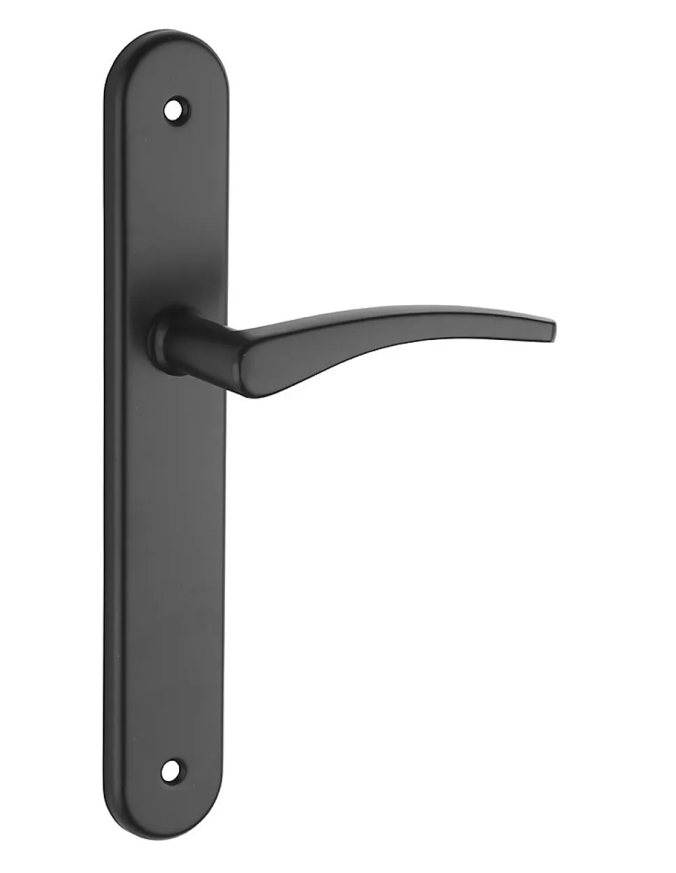 Ensemble de poignées pour porte intérieure Vesta sans trou, carré 7mm, entr'axes 195mm, noir - THIRARD