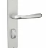 Ensemble de poignées pour salle de bain/toilette Pelope à condamnation, carré 7mm, entr'axes 195mm, argent - THIRARD