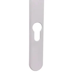 Ensemble poignée d'extérieur sur plaque rond blanc L.125 x 24mm entraxe 195mm Primel GoodHome