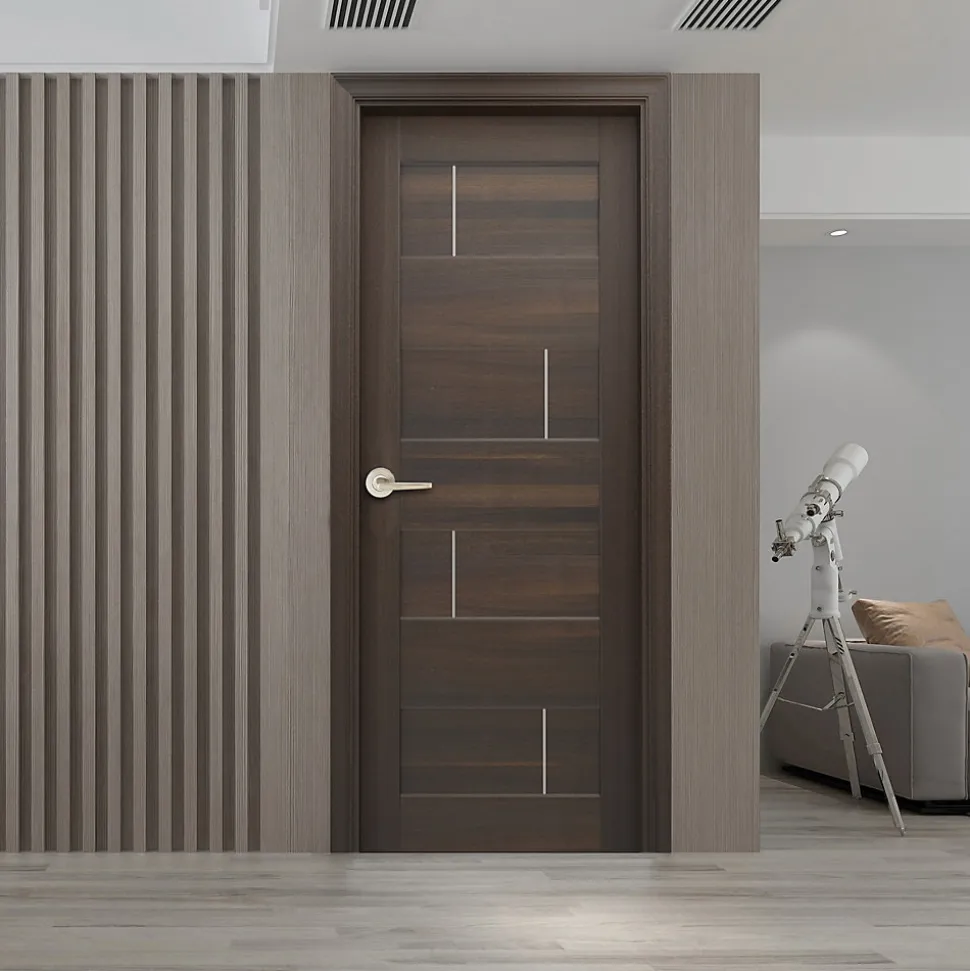 Ensemble poignée sur rosace rond à pousser Colan aluminium argent Ø52mm