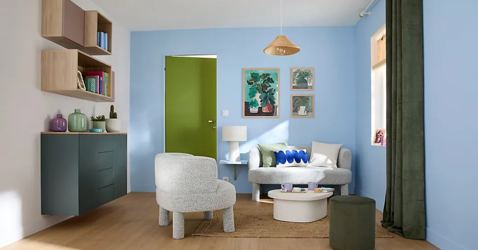 Ensemble poignée sur rosace rond à visser GoodHome Minzh effet nickel satin gris Ø50mm