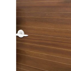 Ensemble poignée sur rosace rond à pousser Colan aluminium blanc Ø52mm