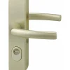 Ensemble poignées de sécurité pour porte d'entrée, béquille double, entr'axe de fixation 216mm, couleur F2 - THIRARD