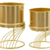 Ensemble Supports Vase Spirale 2 pièces Diamètre 23 x 35 20 x 30 cm