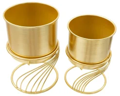 Ensemble Supports Vase Spirale 2 pièces Diamètre 23 x 35 20 x 30 cm