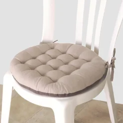 ERROR - Lot de 2 Galettes de Chaise Rondes Bicolores 40cm Dylrev - Taupe et Anthracite