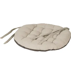 ERROR - Lot de 2 Galettes de Chaise Rondes Bicolores 40cm Dylrev - Taupe et Anthracite