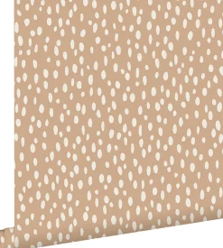 ESTAhome papier peint à motif de petits points terracotta claire - 53 cm x 10.05 m - 139555