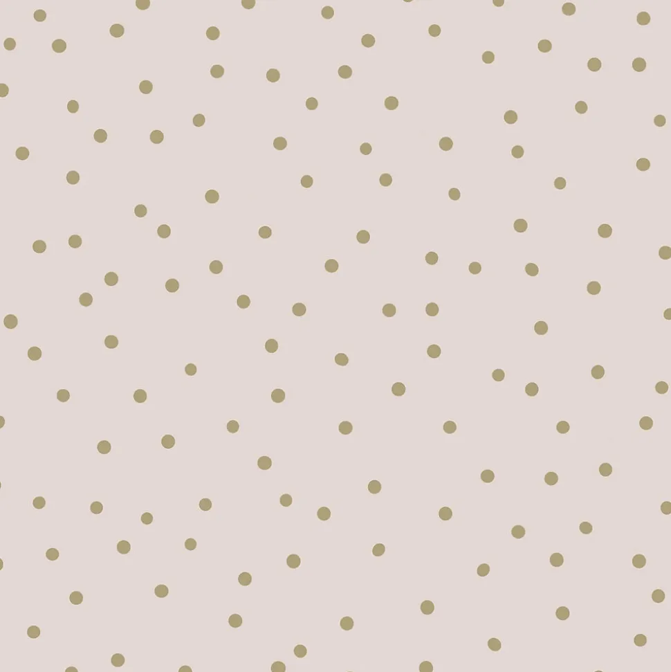 ESTAhome papier peint à motif de petits points vieux rose et or - 53 cm x 10.05 m - 139274