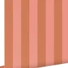 ESTAhome papier peint à rayures terracotta et rose pêche - 53 cm x 10.05 m - 139905