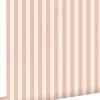 ESTAhome papier peint à rayures rose terracotta - 53 cm x 10.05 m - 130950