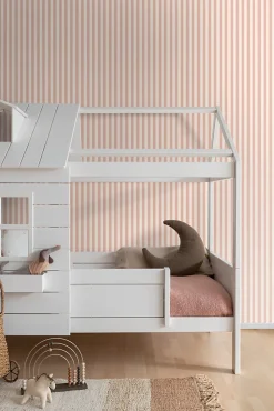 ESTAhome papier peint à rayures rose terracotta - 53 cm x 10.05 m - 130950
