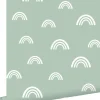 ESTAhome papier peint arcs en ciel vert menthe - 53 cm x 10.05 m - 139439