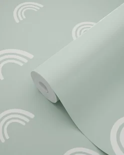 ESTAhome papier peint arcs en ciel vert menthe - 53 cm x 10.05 m - 139439