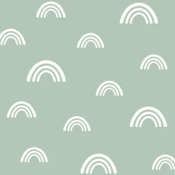 ESTAhome papier peint arcs en ciel vert menthe - 53 cm x 10.05 m - 139439