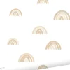 ESTAhome papier peint arcs en ciel beige et blanc - 53 cm x 10.05 m - 139684