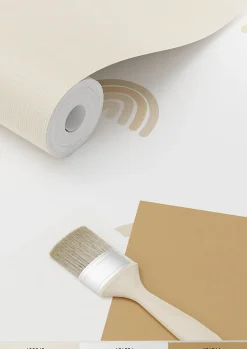 ESTAhome papier peint arcs en ciel beige et blanc - 53 cm x 10.05 m - 139684